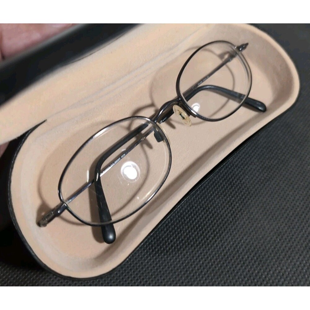 VTG LensCrafters LC713 Shiny Gun Metal Full Rim Eyeglass Frames Only 51-19-140